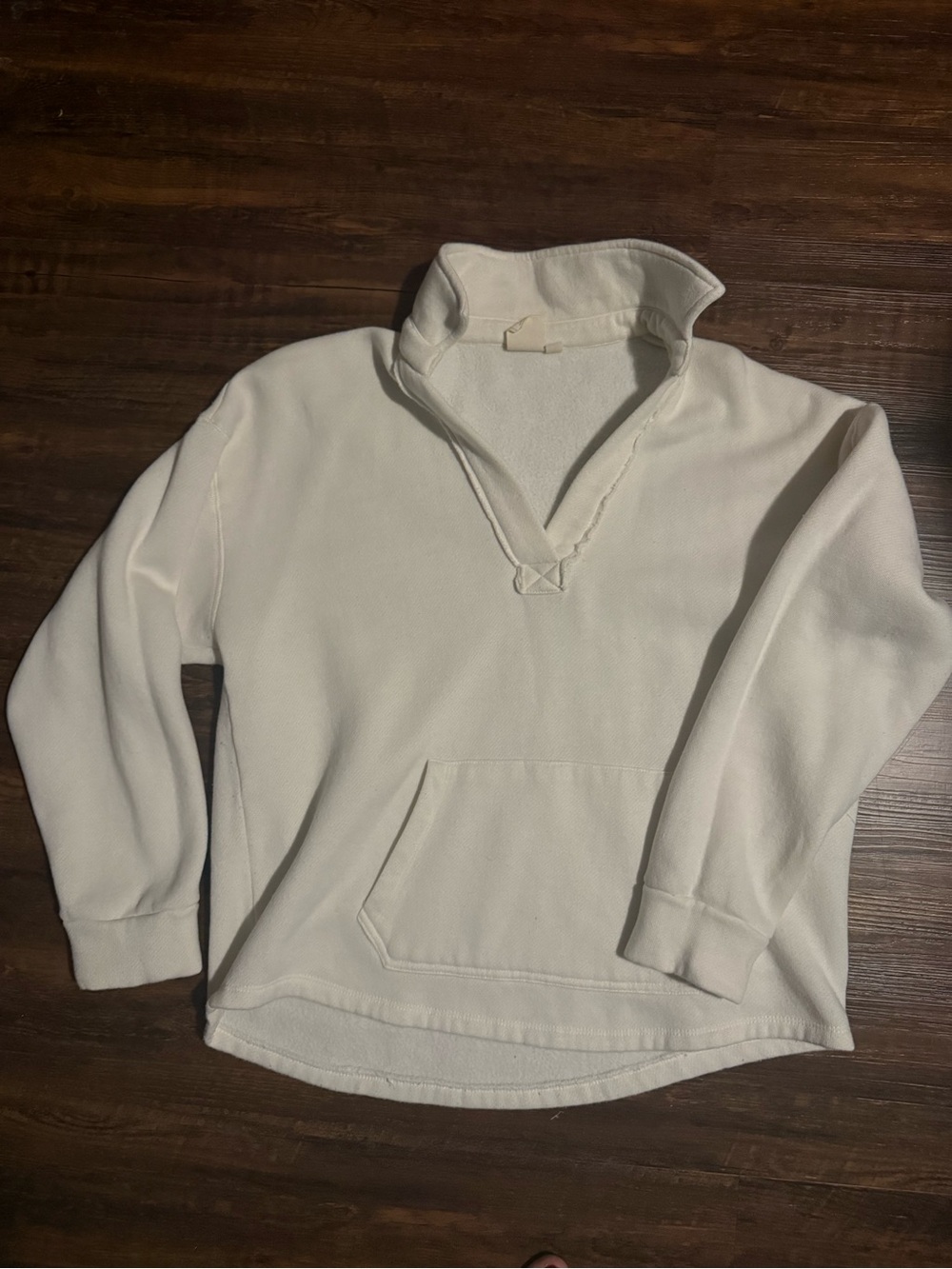 White Crow Cream V-Neck Pullover Sweatshirt